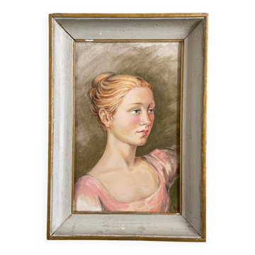 Portrait, oil on cardboard
