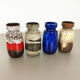 Ensemble de quatre vases "242-22" en poterie d'époque fabriqués par Scheurich, Allemagne
