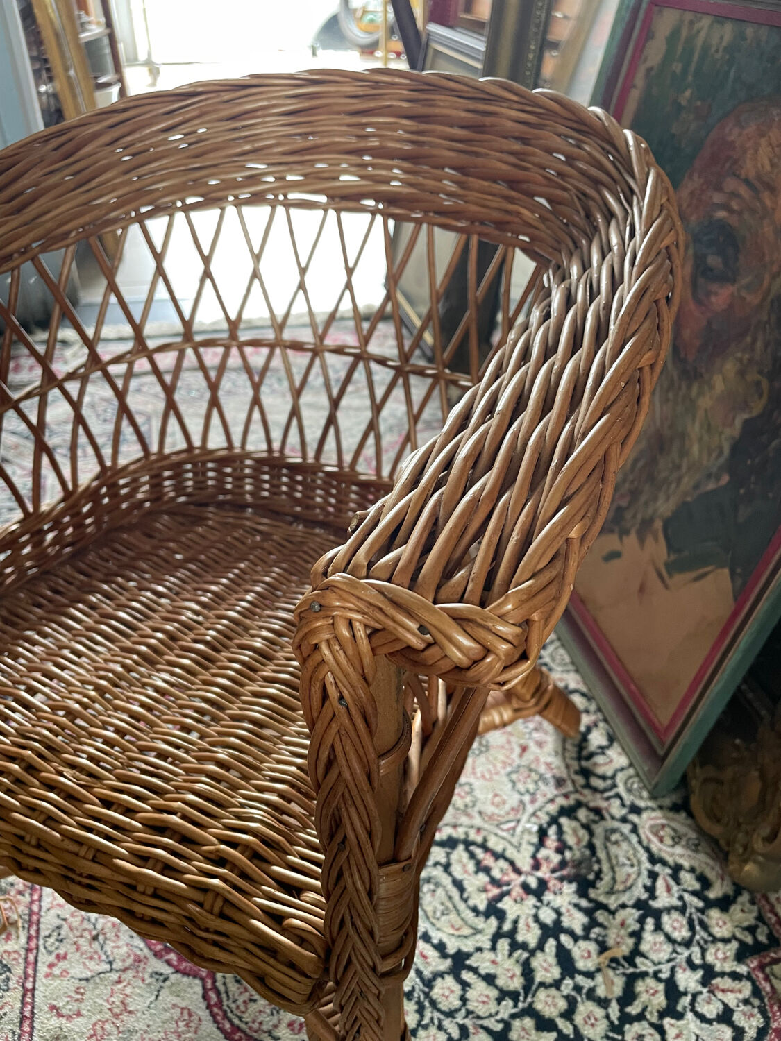 Fauteuil rotin enfant