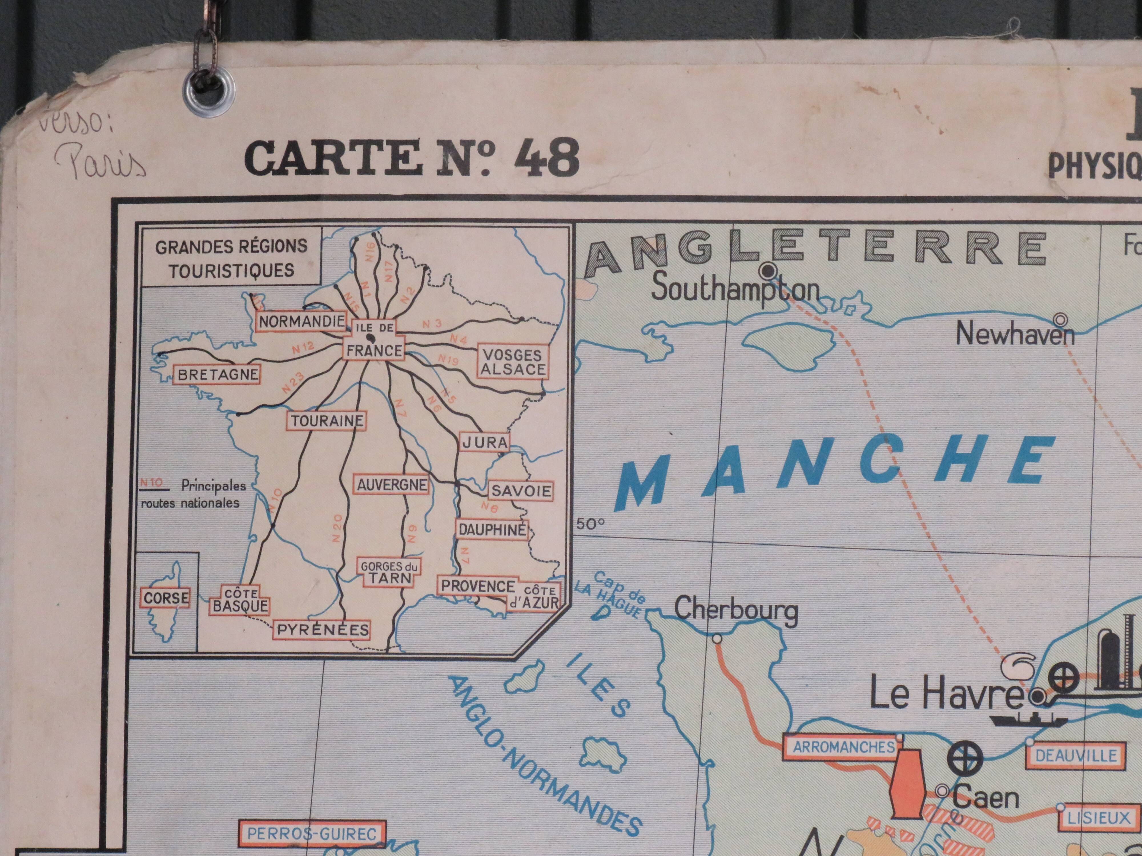 Old school map France/Paris No.48 Hatier edition