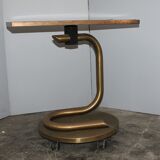 Italian brass and black laminated trolley
