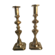 Pair of Victorian candle holders in gilded bronze