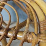 Vintage bamboo and rattan armchair