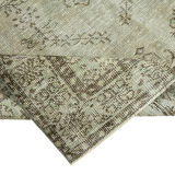 Handwoven Overdyed Turkish 1970s 161 cm x 274 cm Grey Carpet