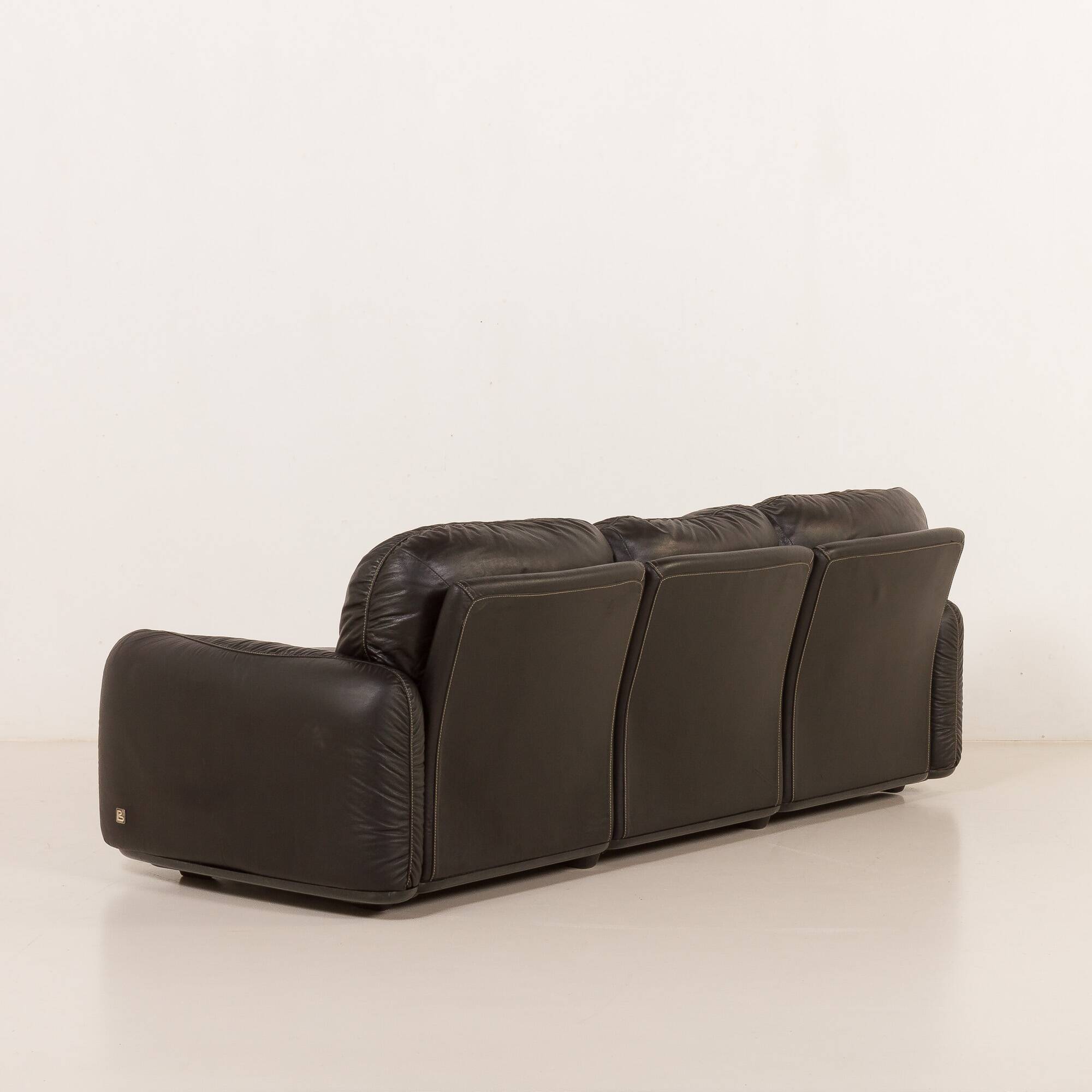 Vintage Piumotto Three-Seater Sofa by Arrigo Arrigoni for Busnelli, 1970s