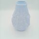 Art Deco Opaline Vase Blue Pastel Glass Pine Cone Decoration France 1930s