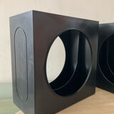 Pair of vintage 1970s vinyl record racks