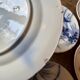 Set of 6 flat ironstone plates - Japanese Model 2 from Longwy