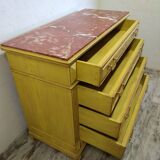 Antique chest of drawers with marble