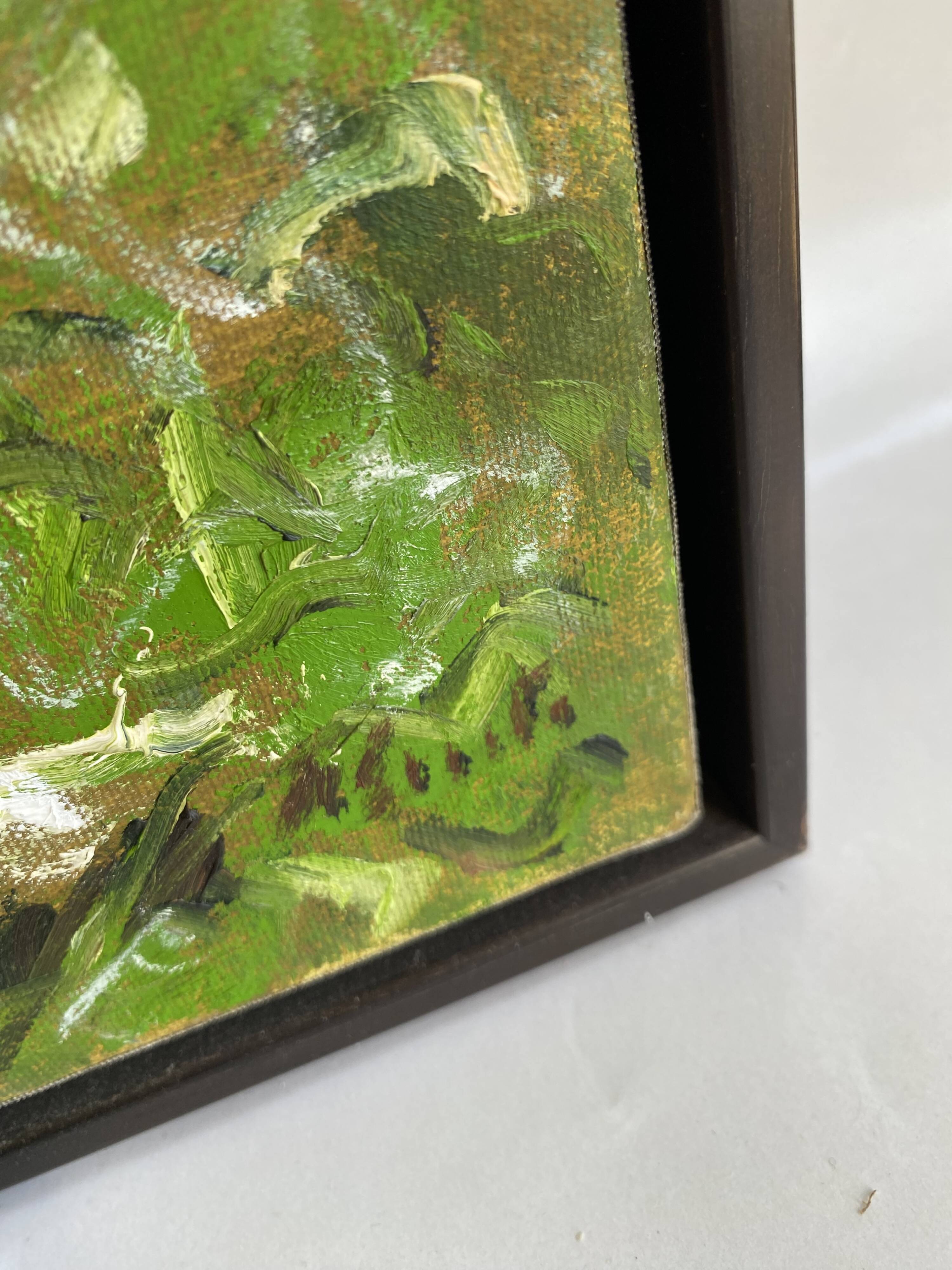 Tableau acrylique toile et czdre bois