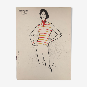 Illustration de mode 1957 par René Girard