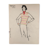 Fashion illustration 1957 by René Girard