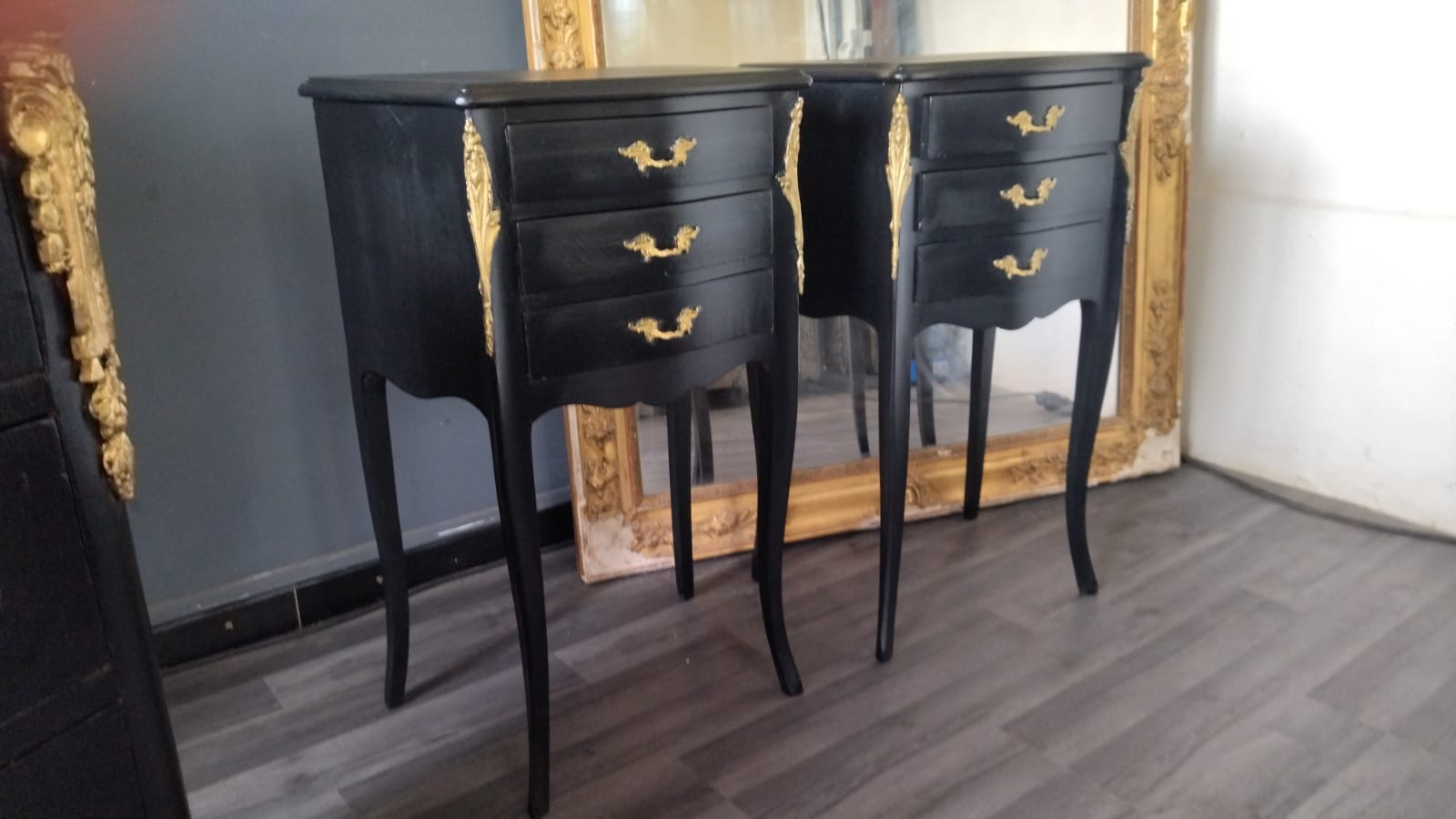 Pair of bedside louis XV style