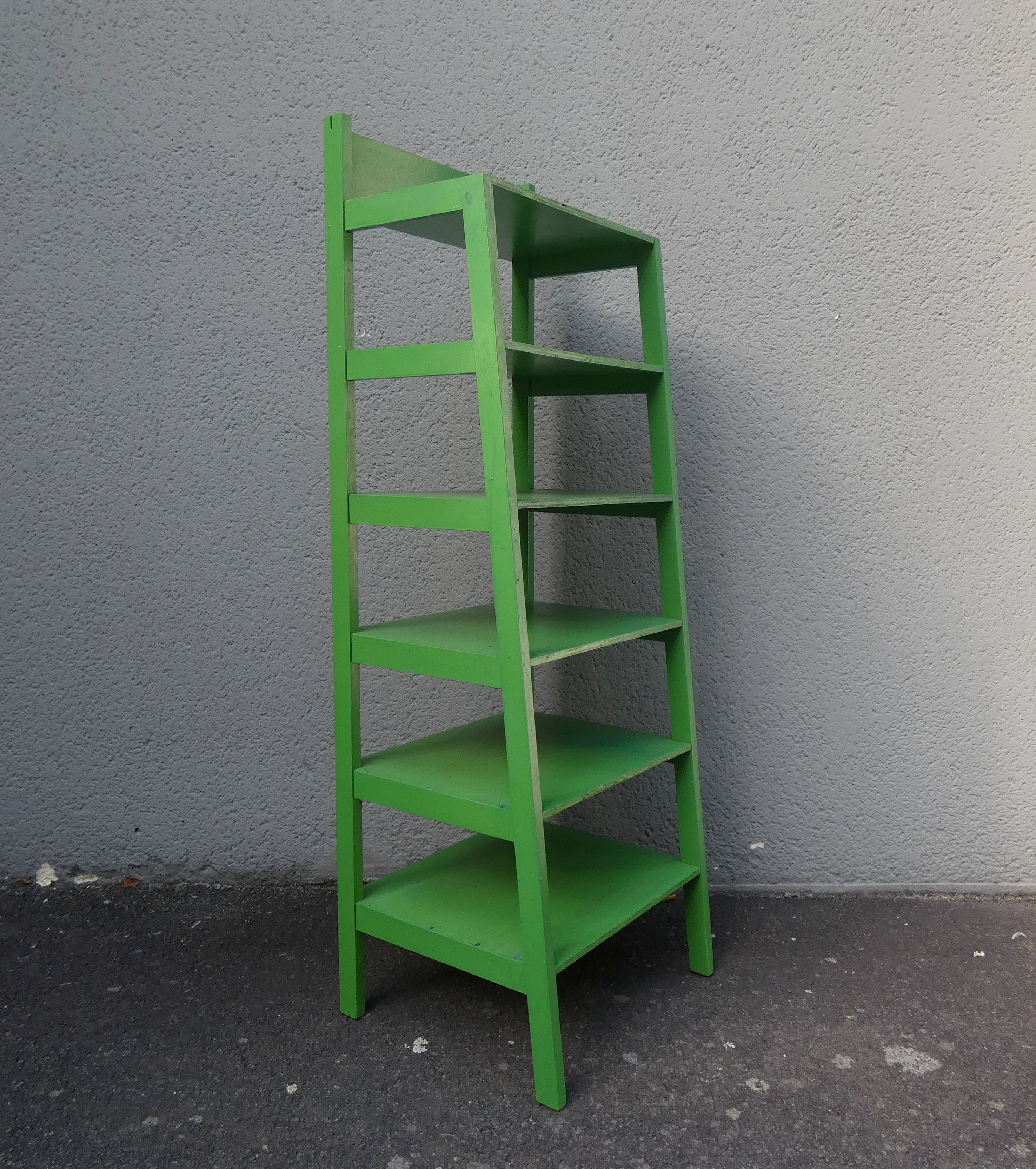 Old wooden shelf store display
