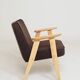 Scandinavian chocolate wool armchair designed by Chierowski