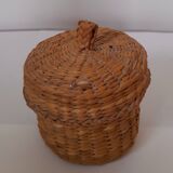Ensemble de 3 boites en osier vintage