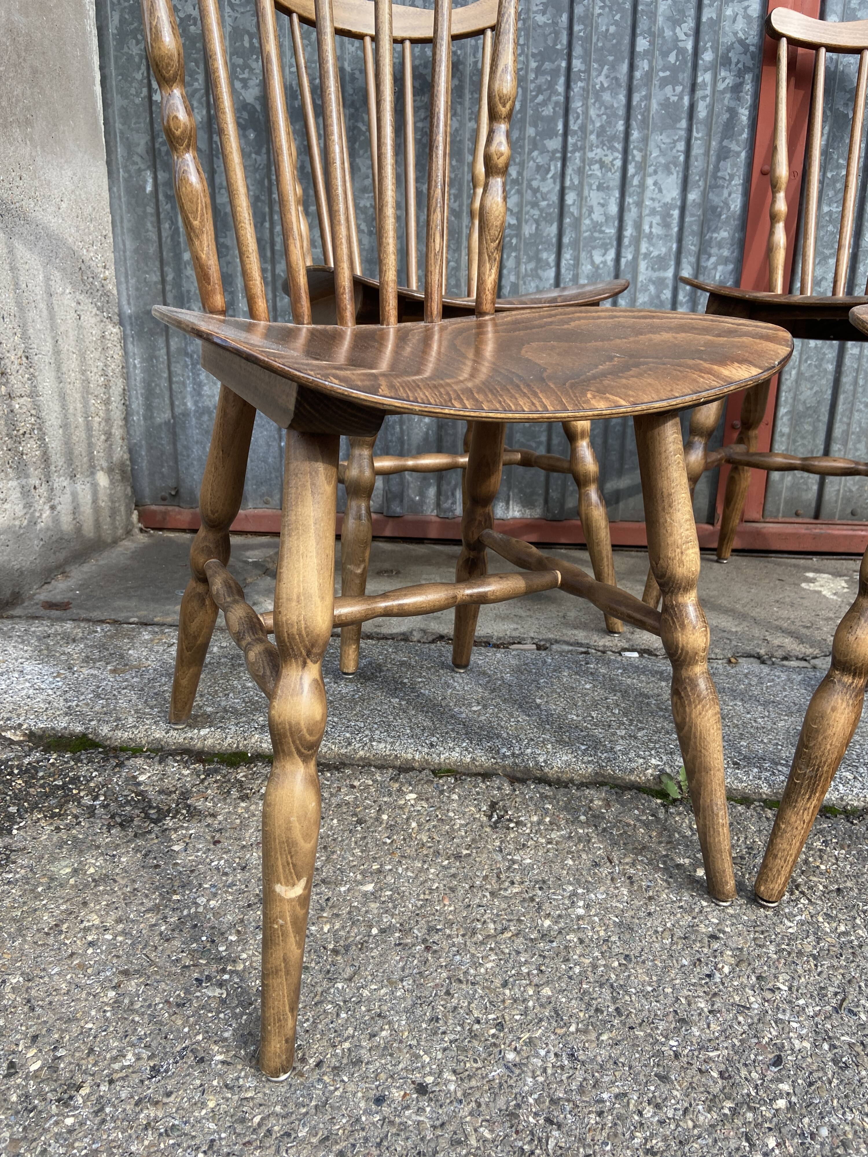Set of 4 chairs vintage bistro Baumann tacoma 1960s
