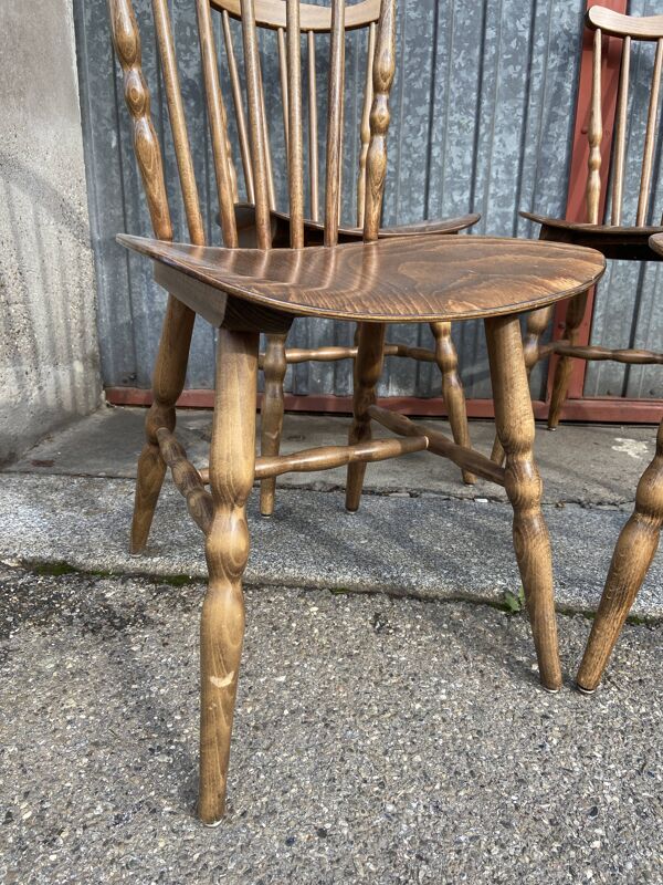 Set de 4 chaises bistrot vintage Baumann tacoma 1960s