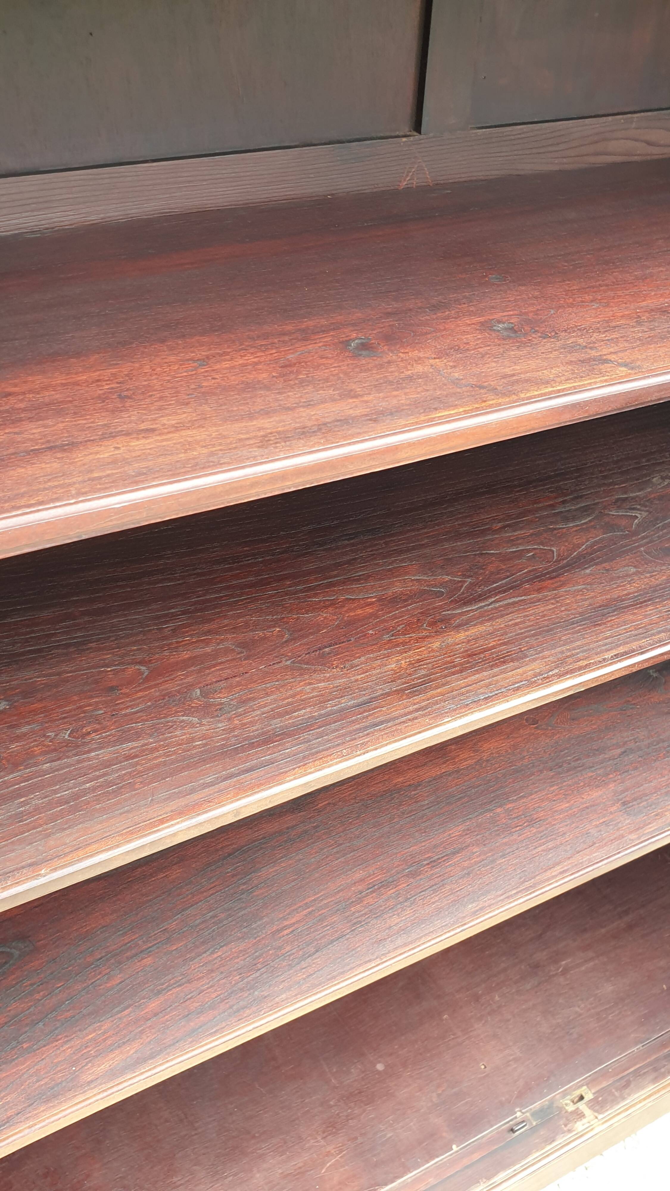 Mahogany library showcase Louis XVI style