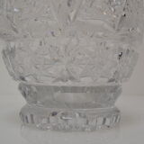 Vintage Cut Crystal Glass Vase, Glasswork Novy Bor, 1950's.