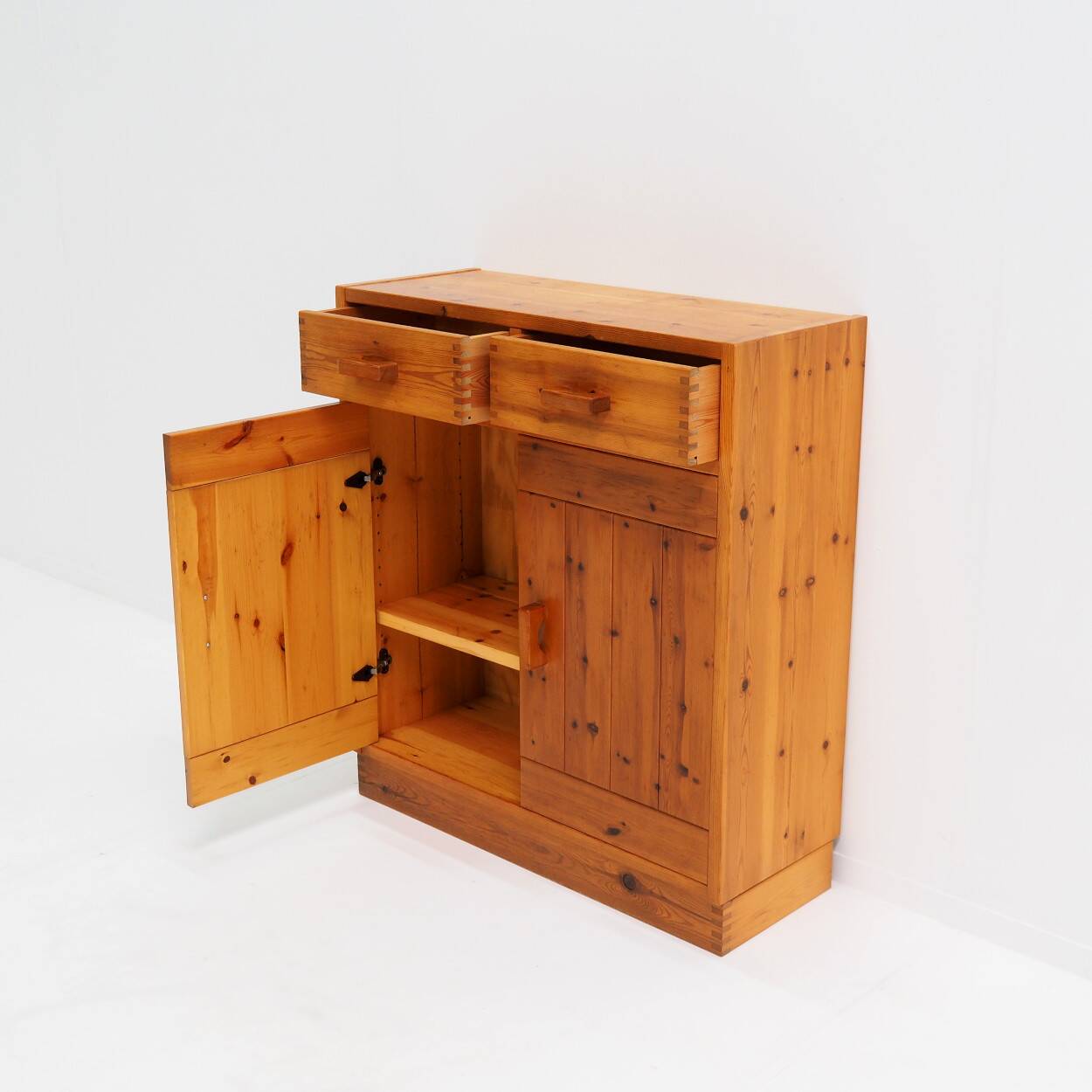 Scandinavian Pine Cabinet in the Style of Charlotte Perriand