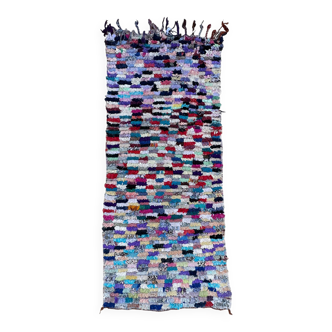 Colorful Boucherouite Moroccan rug - 95 x 211 cm