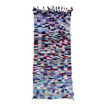Colorful Boucherouite Moroccan rug - 95 x 211 cm