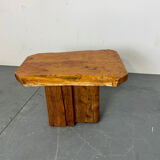 Table d'appoint de style brutaliste japonais, wabi-sabi, milieu du siècle, années 1960