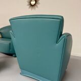 Living room sofa and armchair Atlantis design from the 90s by Wittmann vintage