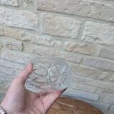 Ancien vase en verre ciselé h16cm