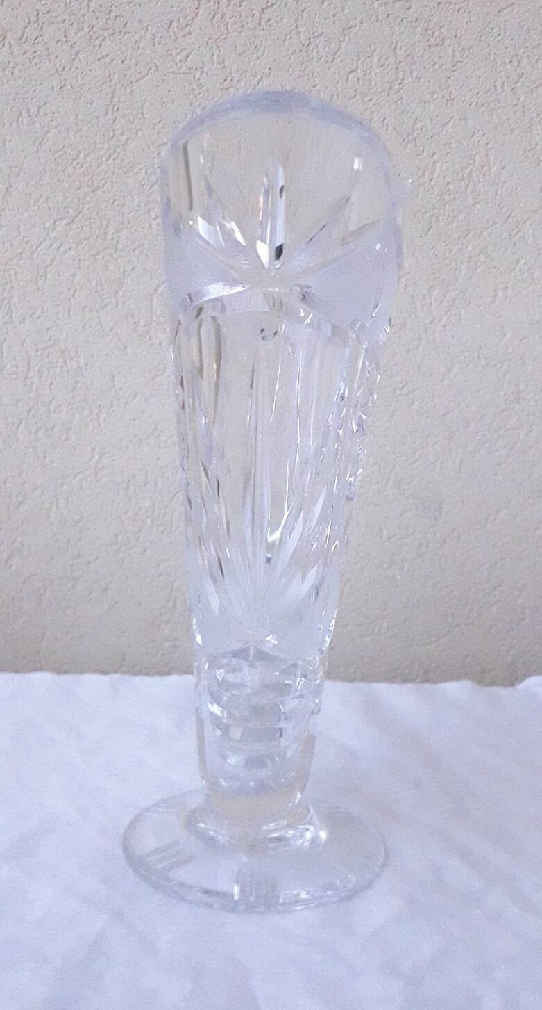 Cut crystal vase