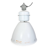 Large White Enamel Industrial Factory Lamp from Elektrosvit, 1990s