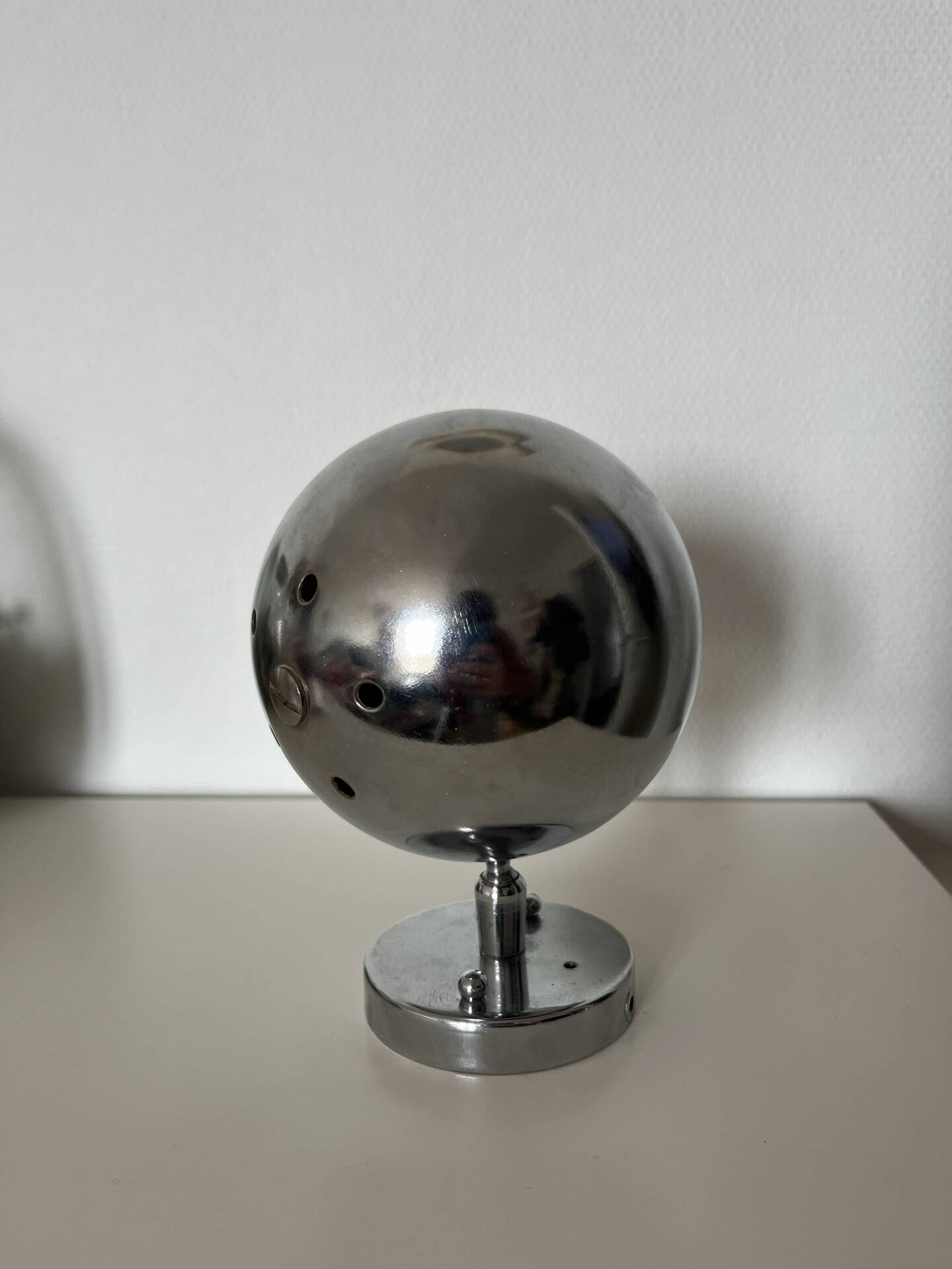Vintage chrome Eyeball wall lamp