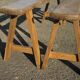 Pair of oak farmhouse benches 150 cm