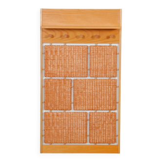 Rattan coat rack produced by Uluv in the 1960s