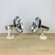 Pair of Concord chrome metal adjustable spotlights from the 70s
