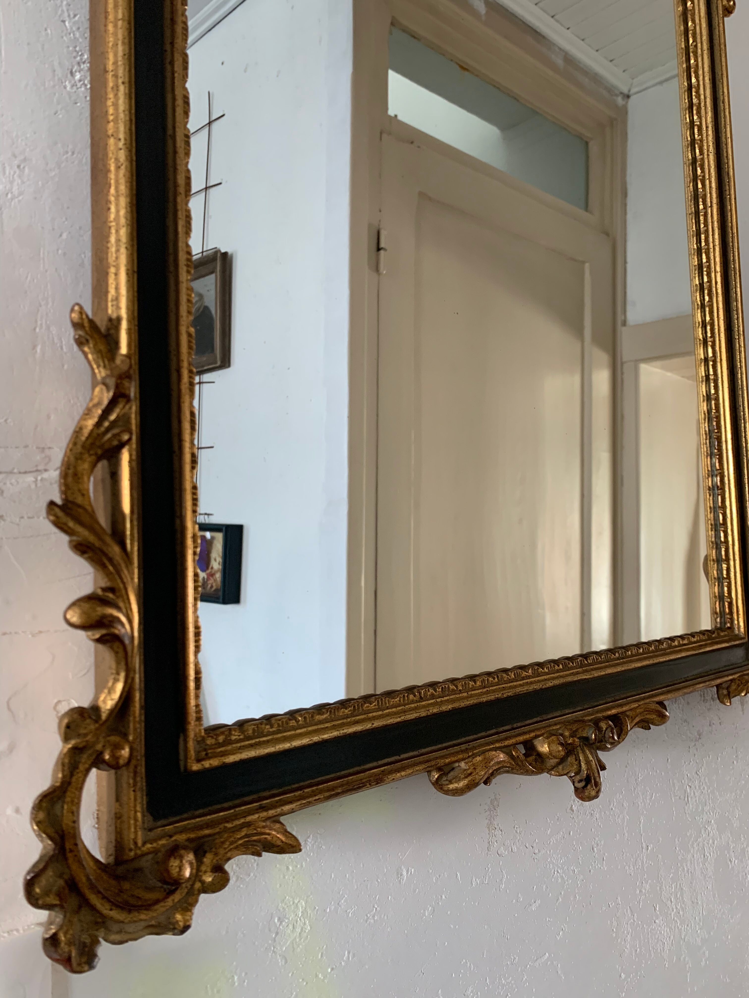 Vintage mirror in wood