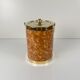 Vintage ice bucket in plastic with an elm burl effect, 1970.