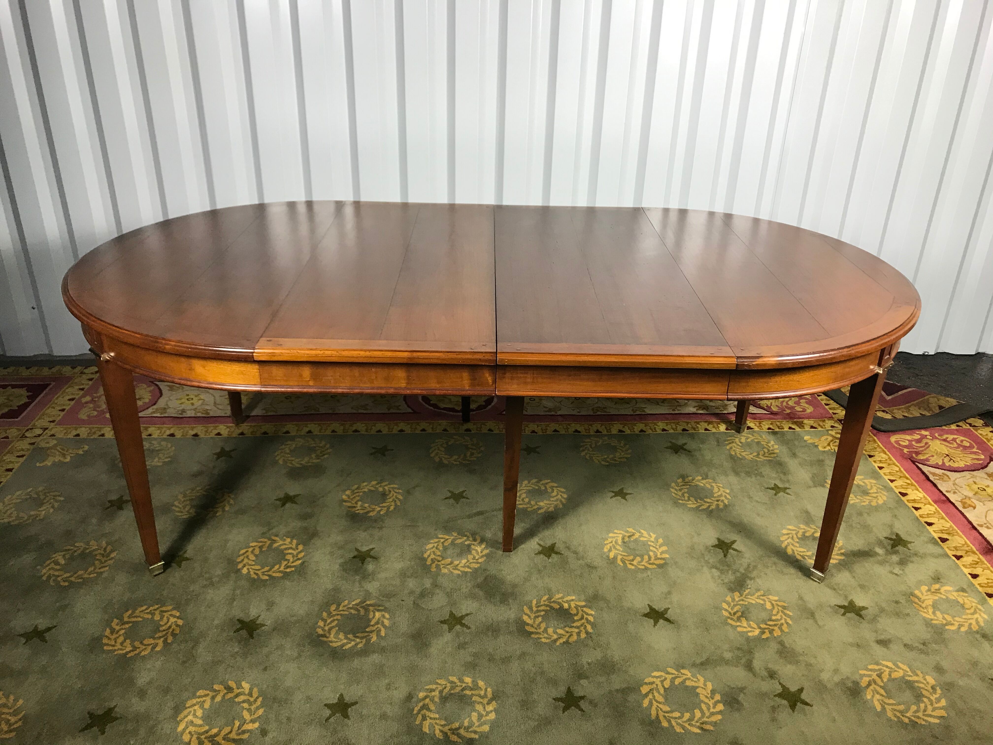 Louis XVI dining room table - 3 cherry extensions