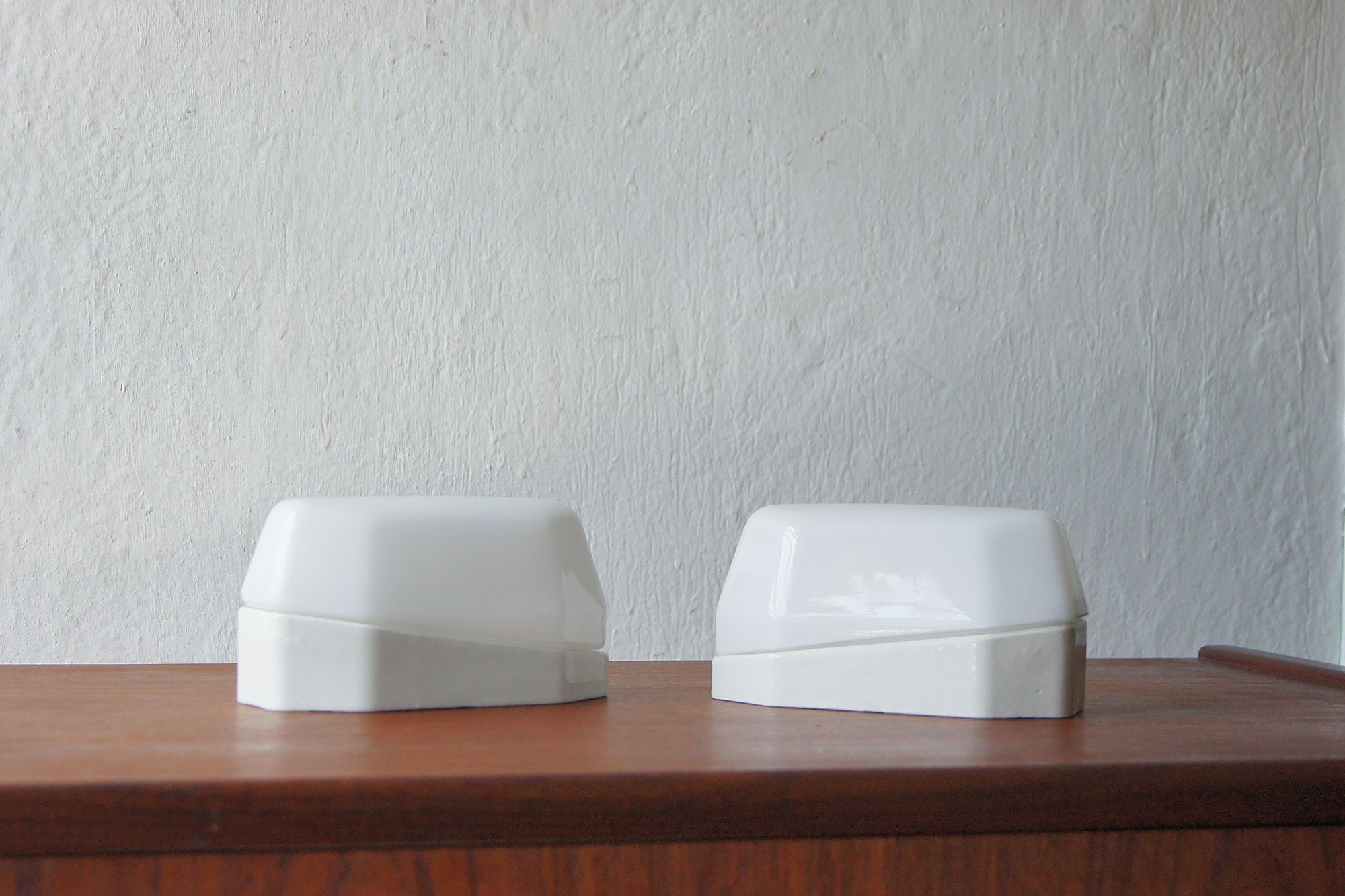Porcelain Wall Lights by Sigvard Bernadotte for IFO, 1950s, Set of 2