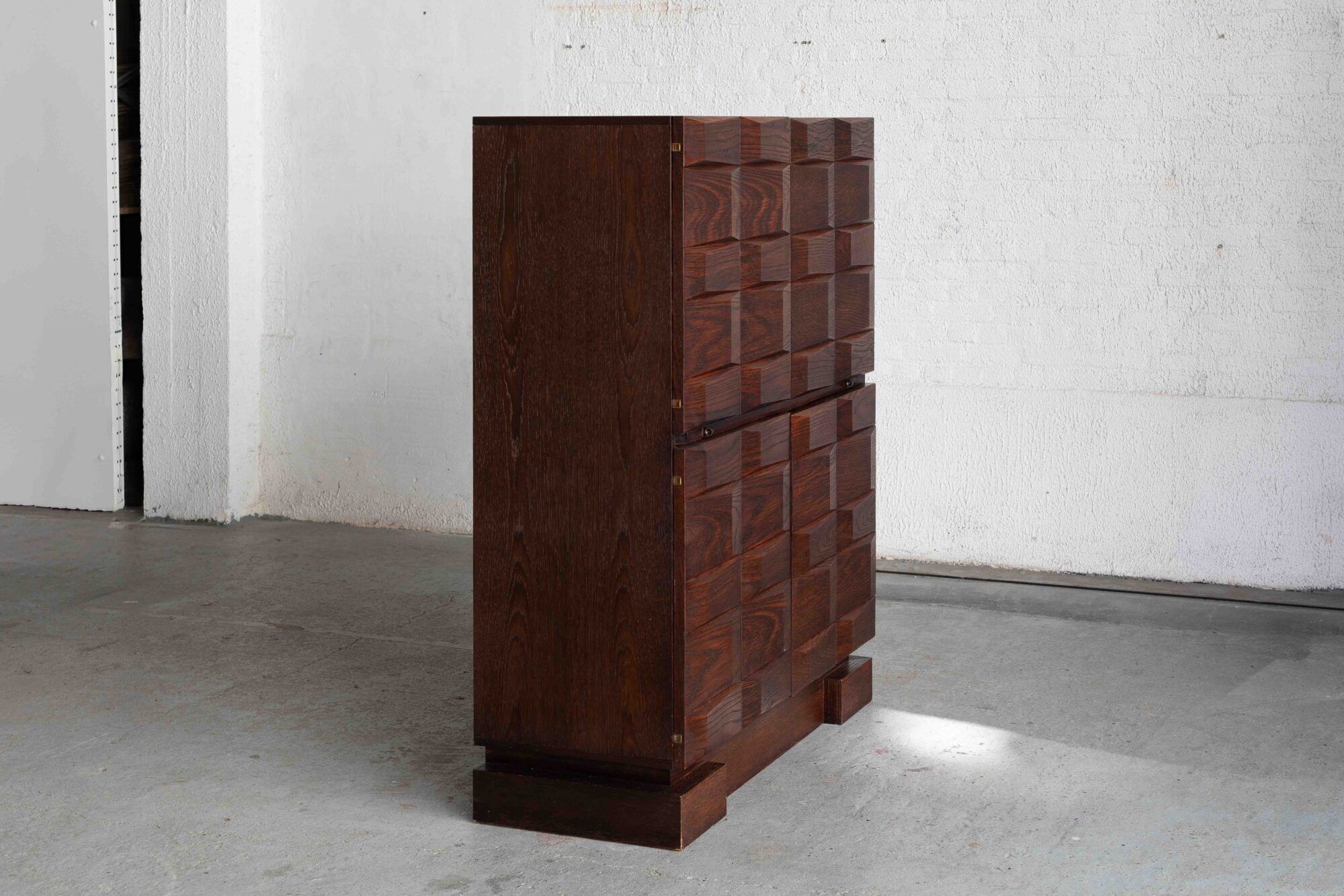 Brutalist bar cabinet