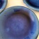 6 grandes assiettes plates en grès bleu cobalt et turquoise