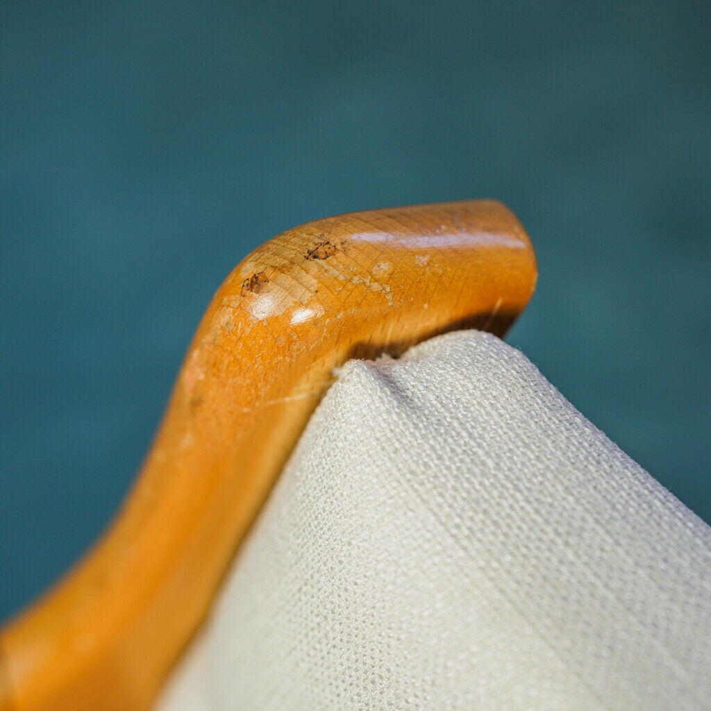 Set 2 armchairs wood fabric anti stain wisteria design 70