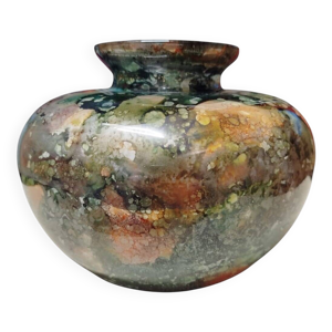 Vase en verre laqué