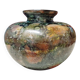 Lacquered glass vase