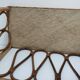Shelf in curved bamboo and vintage rattan