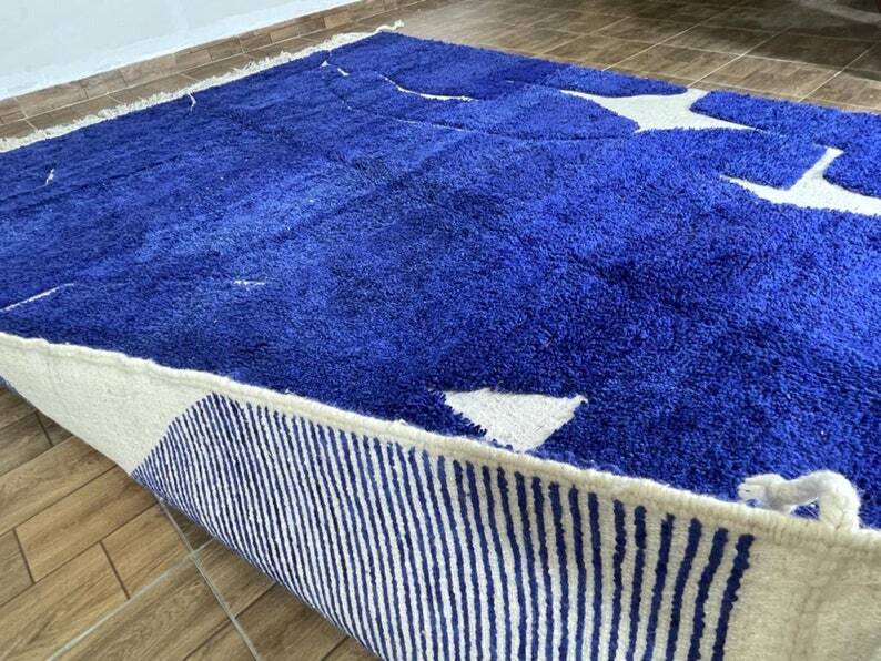 Moroccan rug, blue, 150/250cm
