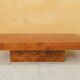Vintage coffee table in elm magnifying glass