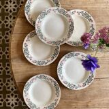 Set of 6 vintage hollow plates model Cécile de HBCM (LOT 2)