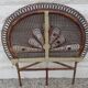 Peacock rattan bed tete